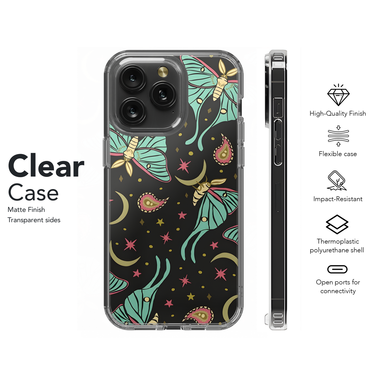 Celestial Moth Paisley Phone Case iPhone Samsung Cover Pixel 2725 - Image 8