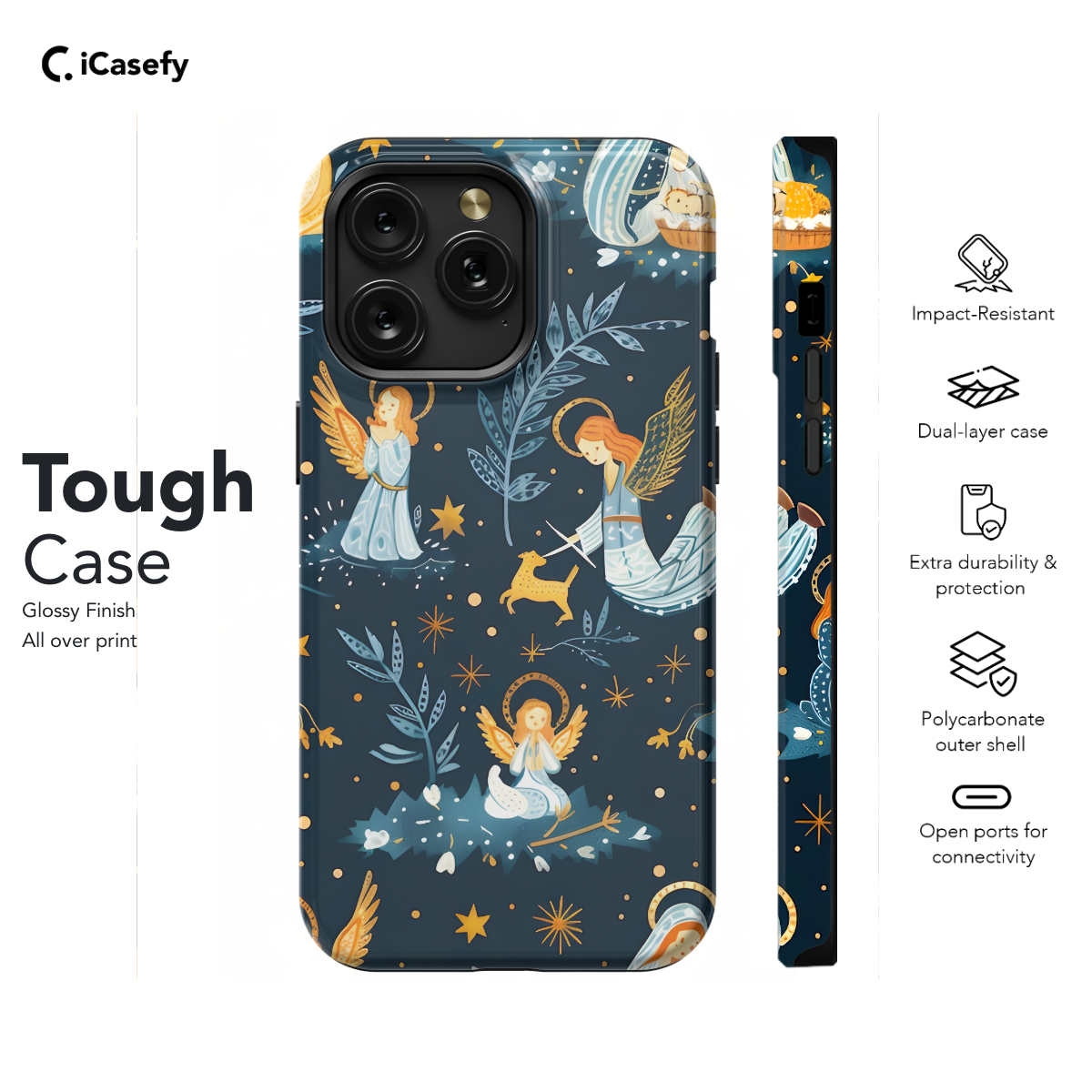 Celestial Night Sky Angels Christian Phone Case iPhone Samsung Cover Pixel 1175 - Image 5