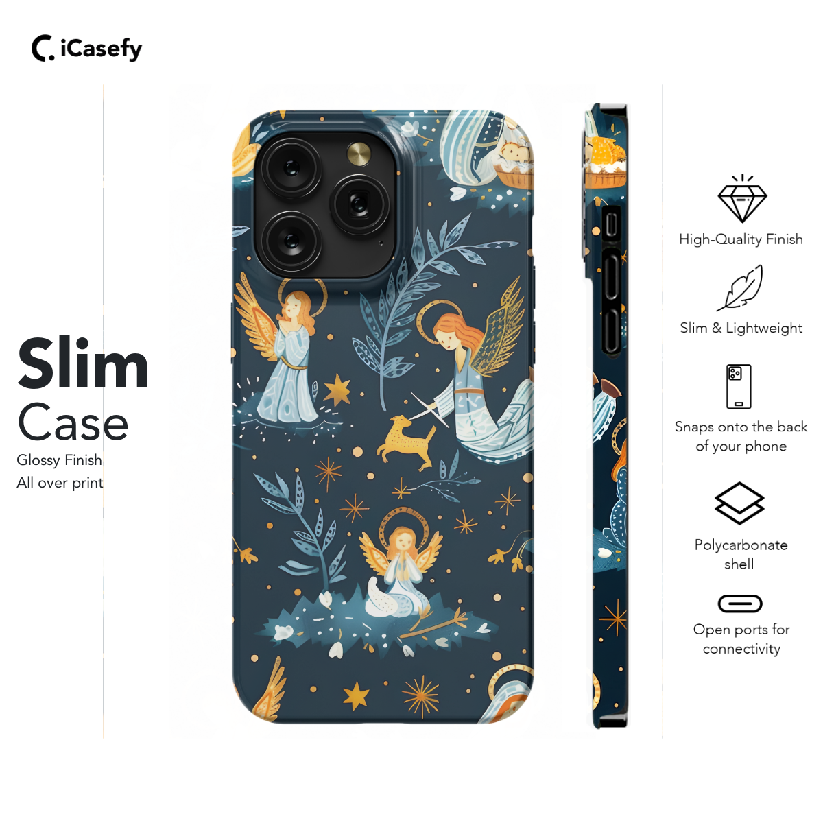 Celestial Night Sky Angels Christian Phone Case iPhone Samsung Cover Pixel 1175 - Image 6