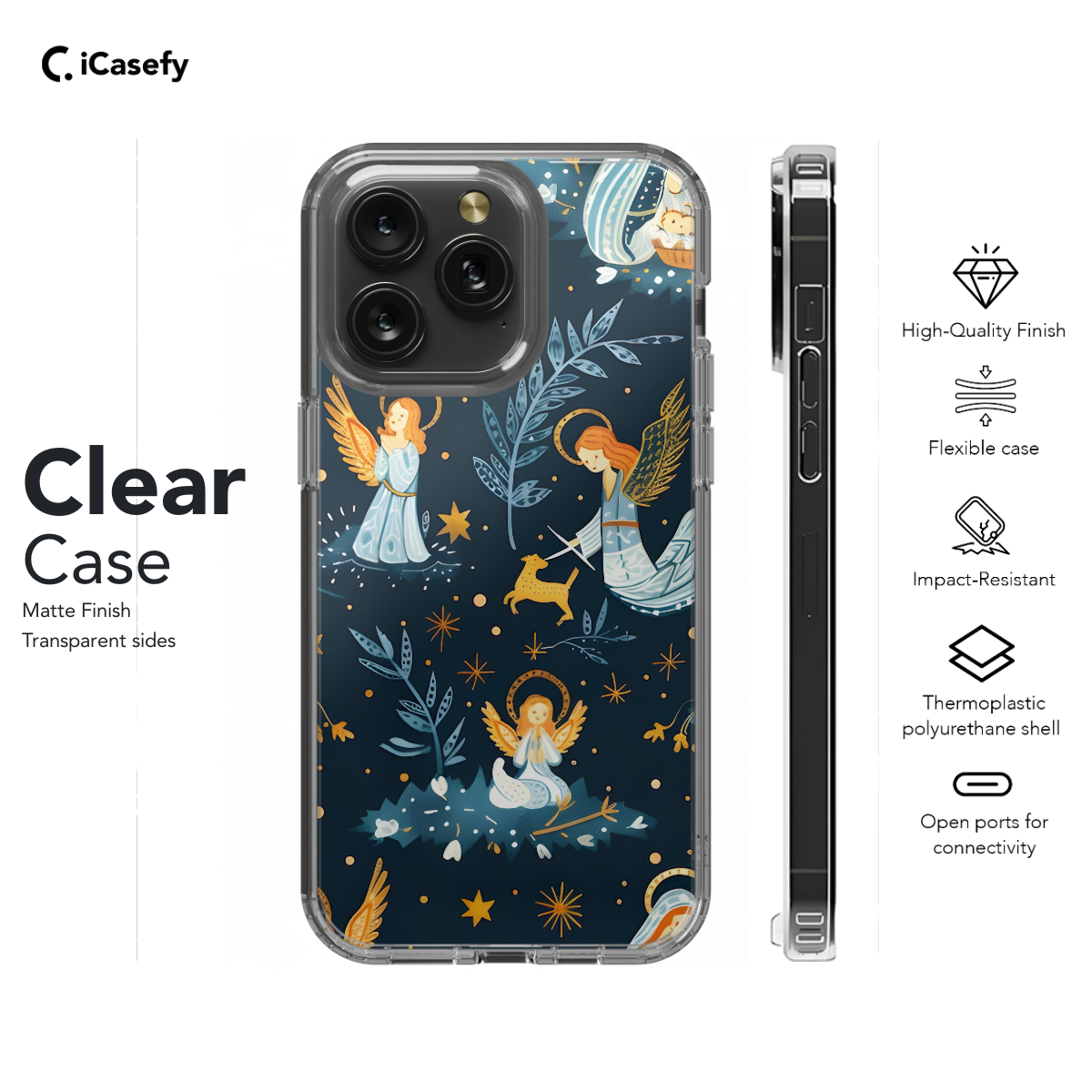 Celestial Night Sky Angels Christian Phone Case iPhone Samsung Cover Pixel 1175 - Image 7