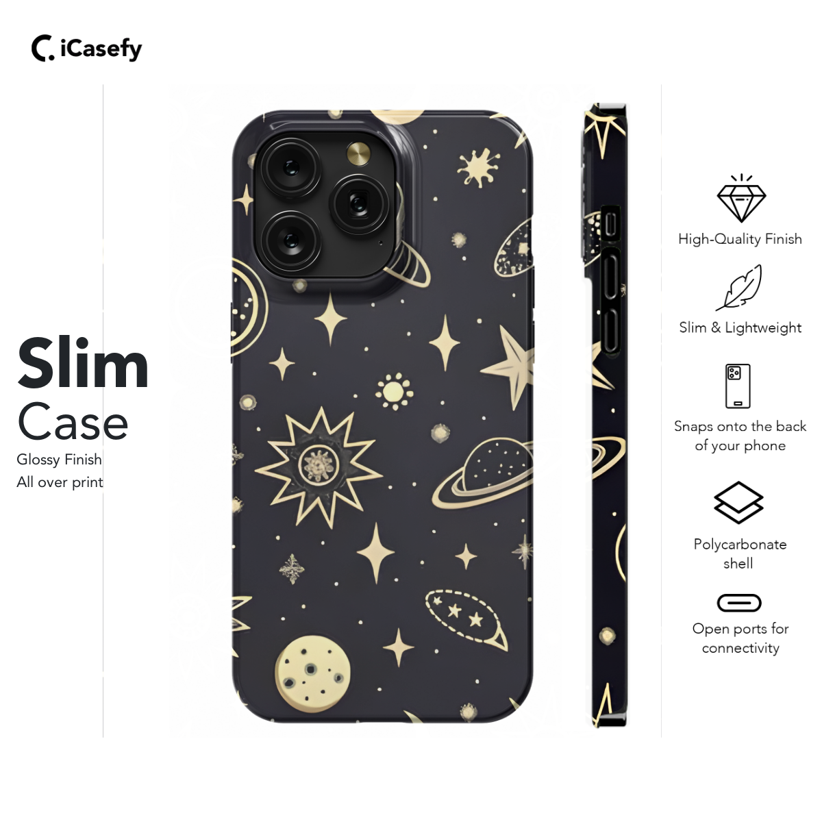 Celestial Stars Moons and Planets Phone Case iPhone Samsung Cover Pixel 1426 - Image 6