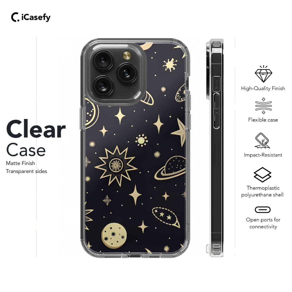 Celestial Stars Moons and Planets Phone Case iPhone Samsung Cover Pixel 1426 - Image 7