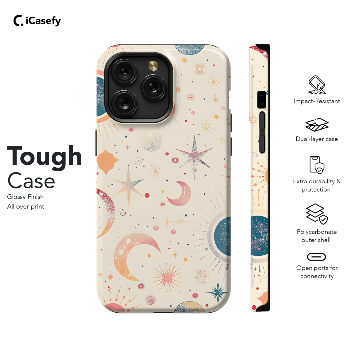 Celestial Stars Moons and Planets Phone Case iPhone Samsung Cover Pixel 1429 - Image 5