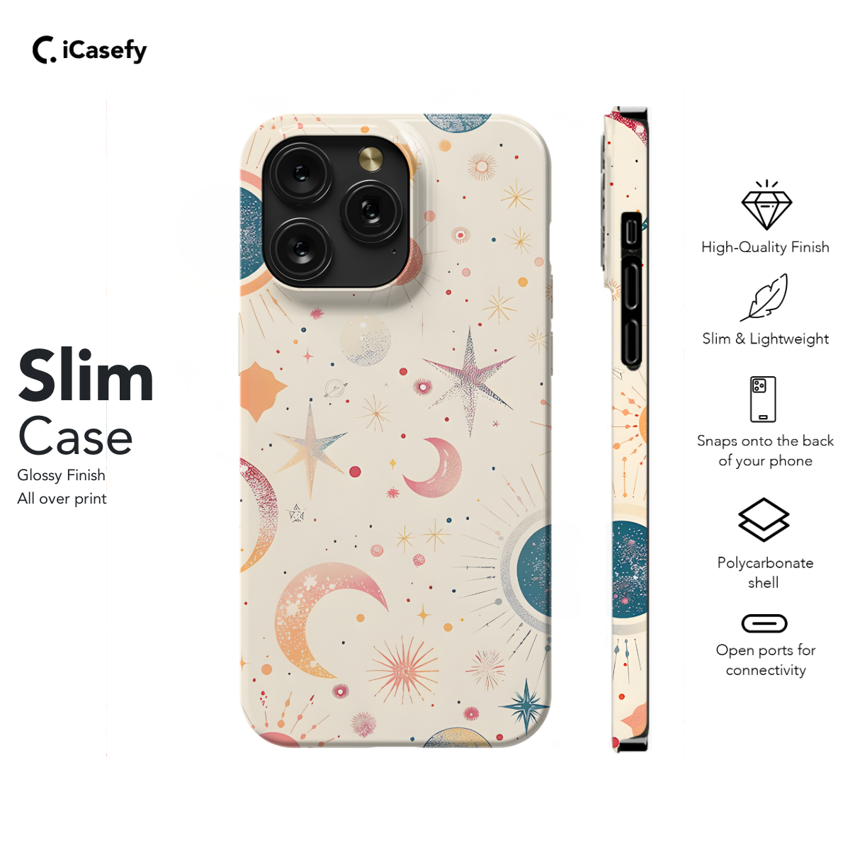 Celestial Stars Moons and Planets Phone Case iPhone Samsung Cover Pixel 1429 - Image 6