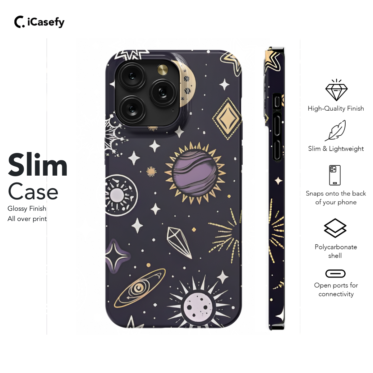 Celestial Stars Moons and Planets Phone Case iPhone Samsung Cover Pixel 1430 - Image 6