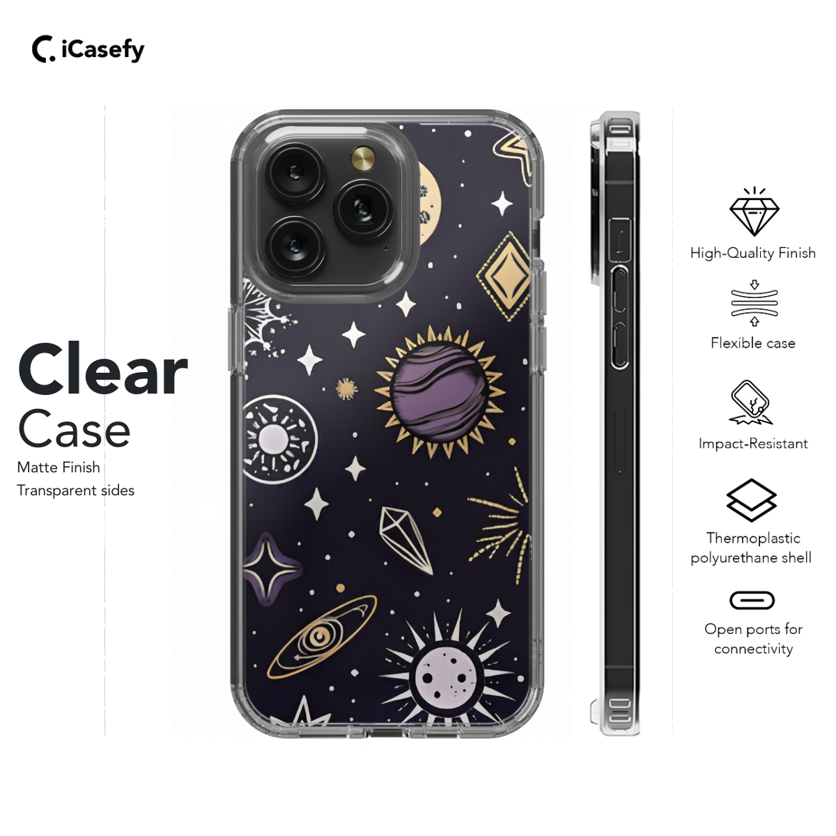 Celestial Stars Moons and Planets Phone Case iPhone Samsung Cover Pixel 1430 - Image 7