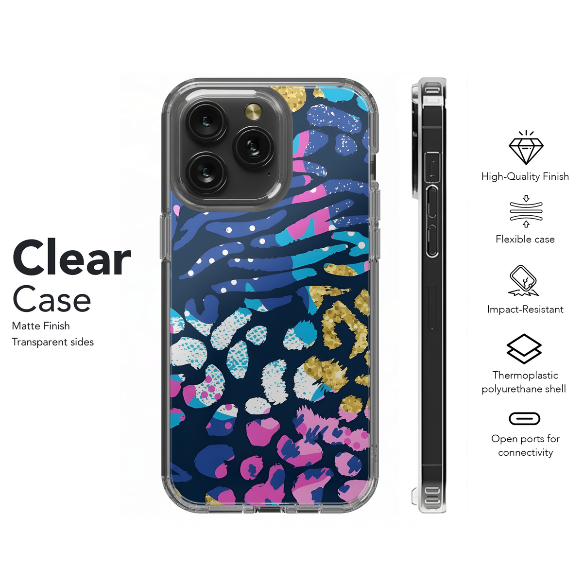 Chaotic Animal Print Phone Case iPhone Samsung Cover Pixel 2504 - Image 8