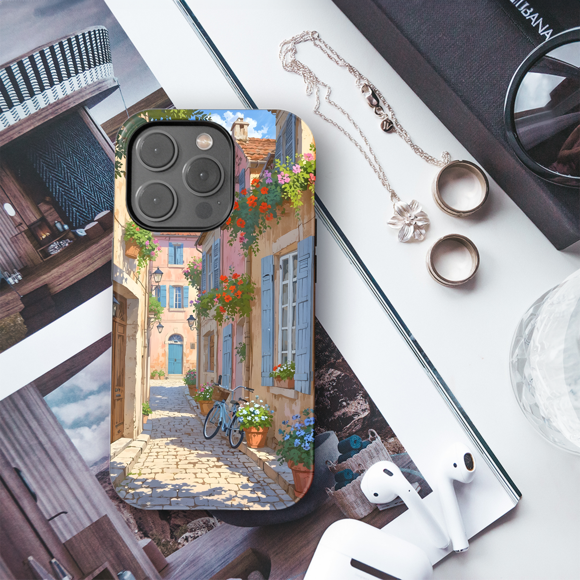 Charming Cobblestone Lane
 Phone Case iPhone Samsung Cover Pixel 4499 - Image 3