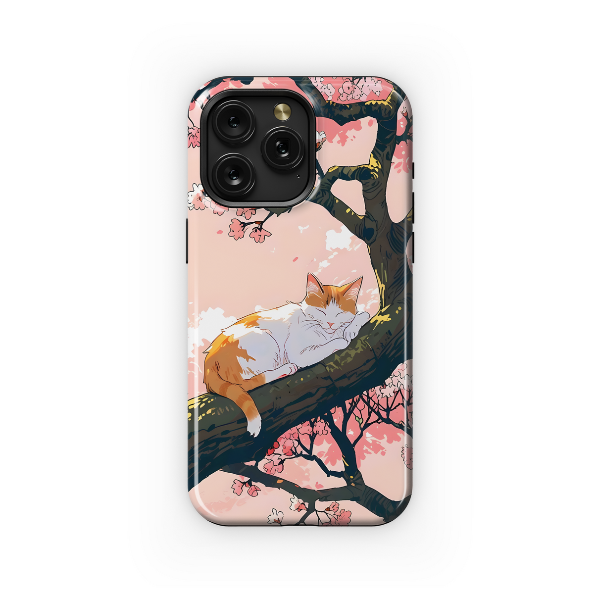 Cherry Blossom Cat Nap
 Phone Case iPhone Samsung Cover Pixel 4008 - Image 1