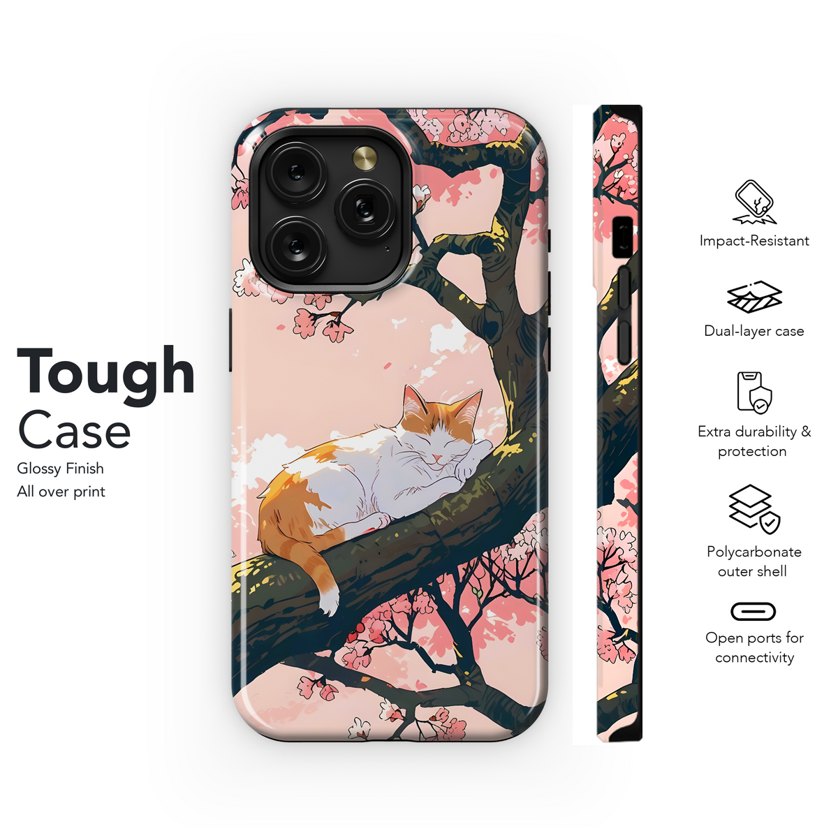 Cherry Blossom Cat Nap
 Phone Case iPhone Samsung Cover Pixel 4008 - Image 6