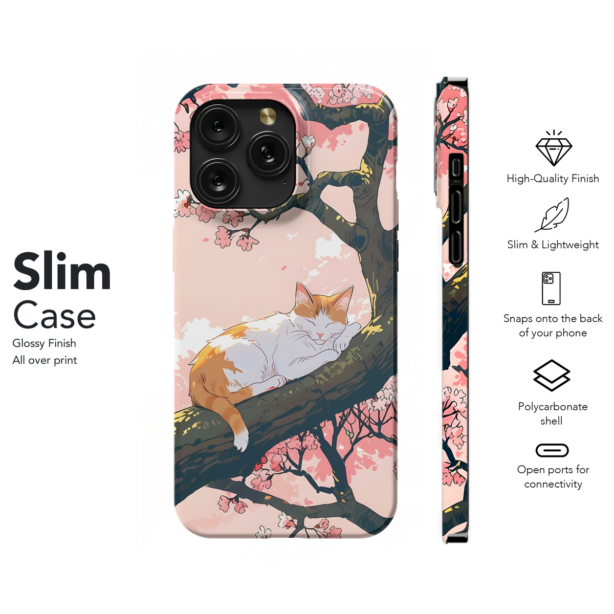 Cherry Blossom Cat Nap
 Phone Case iPhone Samsung Cover Pixel 4008 - Image 7