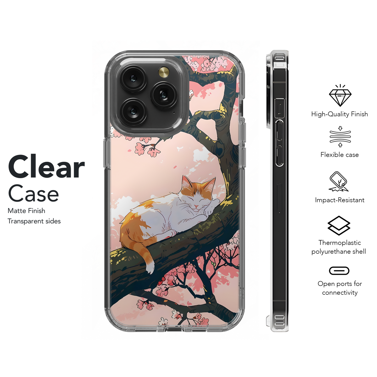 Cherry Blossom Cat Nap
 Phone Case iPhone Samsung Cover Pixel 4008 - Image 8