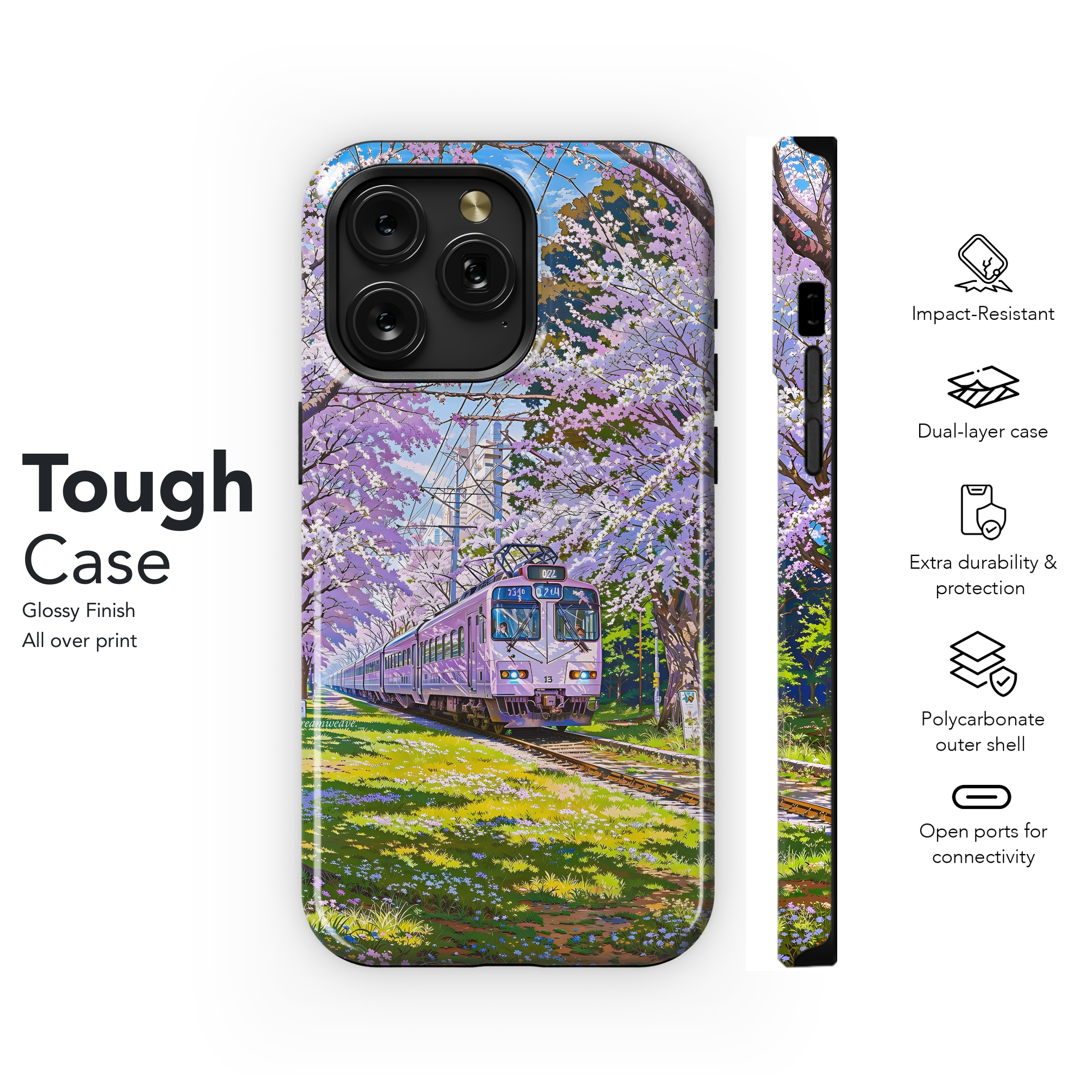 Cherry Blossom Train Ride
 Phone Case iPhone Samsung Cover Pixel 4407 - Image 6