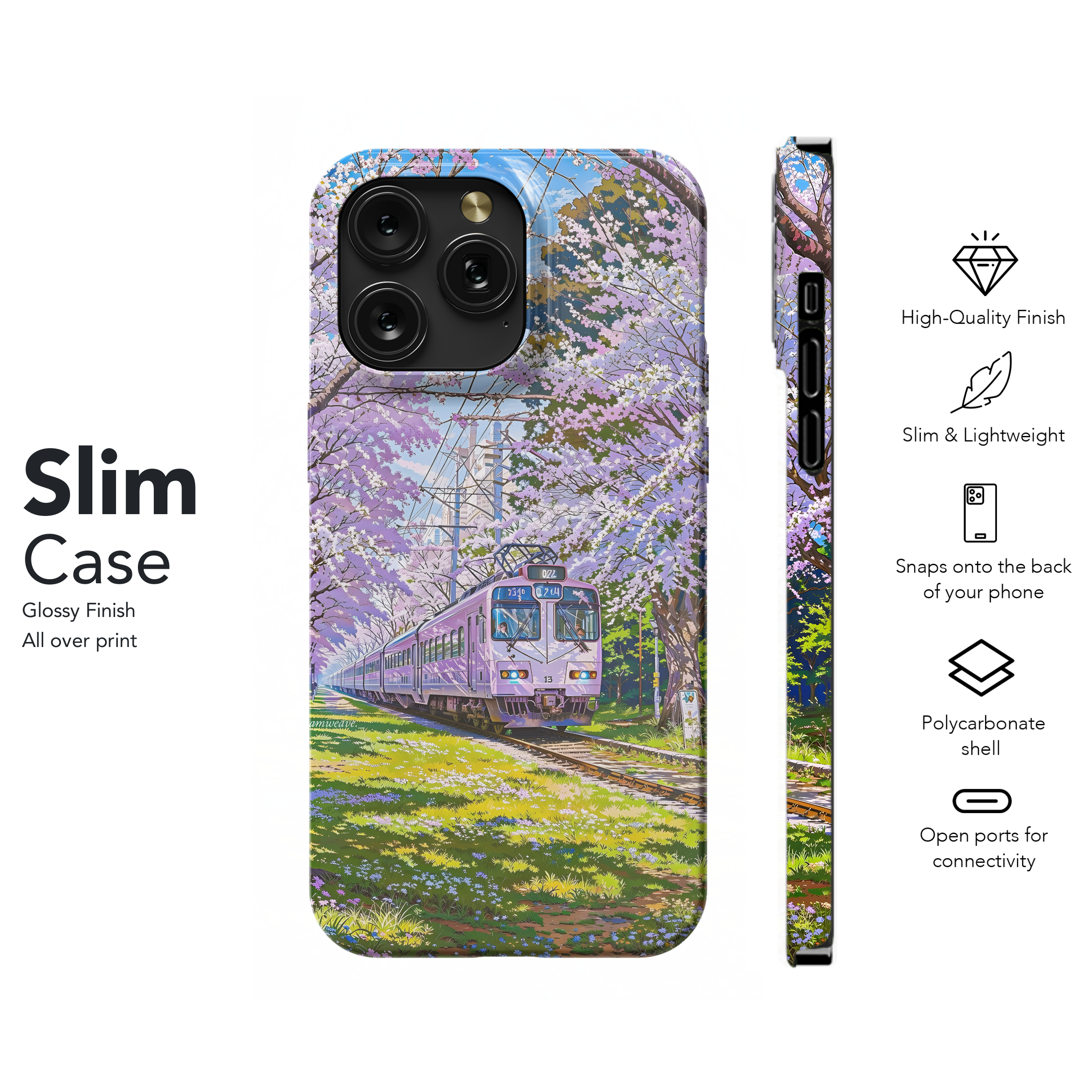 Cherry Blossom Train Ride
 Phone Case iPhone Samsung Cover Pixel 4407 - Image 7