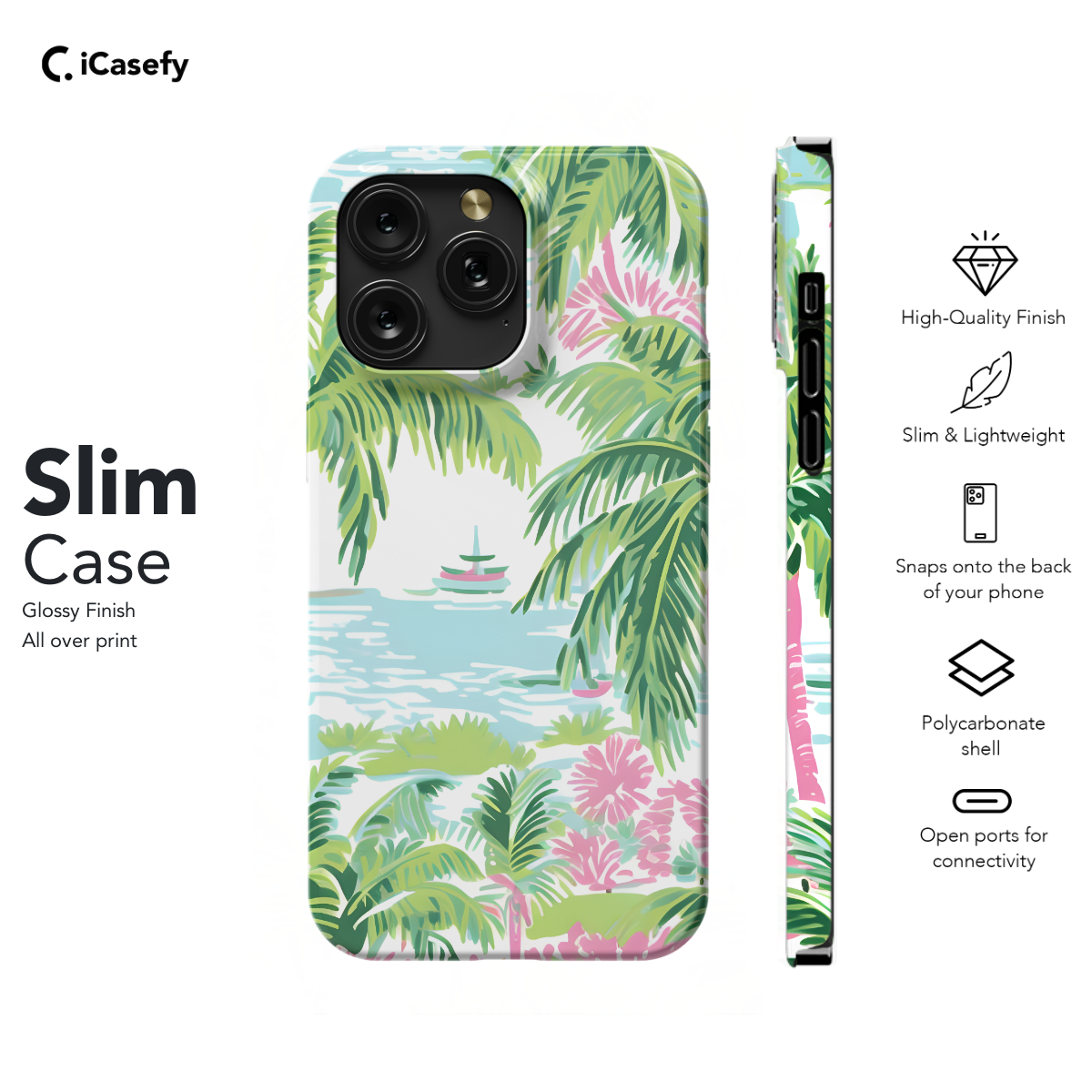 Chic Coastal Vibes Preppy Palm Beach Illustrated Phone Case iPhone Samsung Pixel & More 352 - Image 6