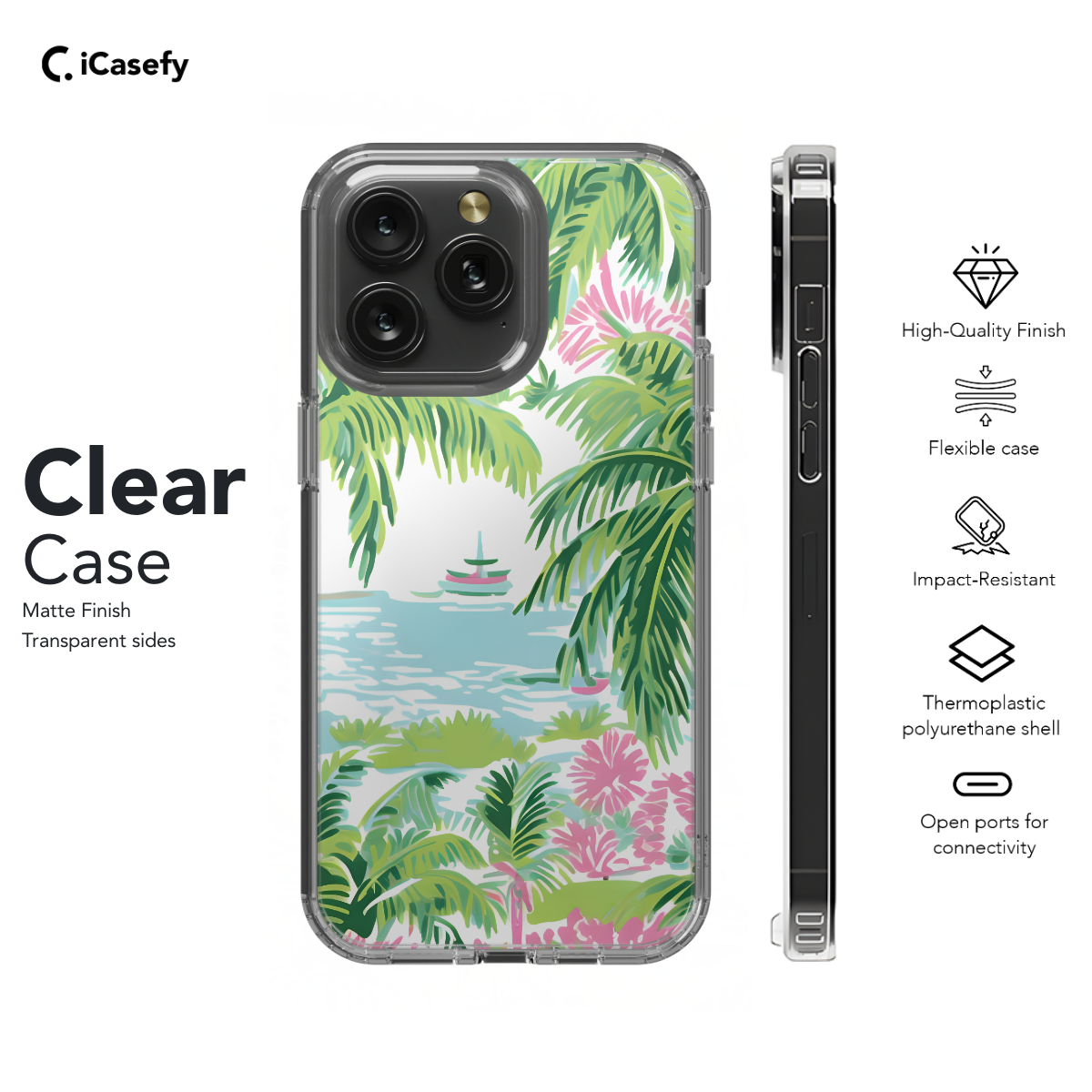 Chic Coastal Vibes Preppy Palm Beach Illustrated Phone Case iPhone Samsung Pixel & More 352 - Image 7