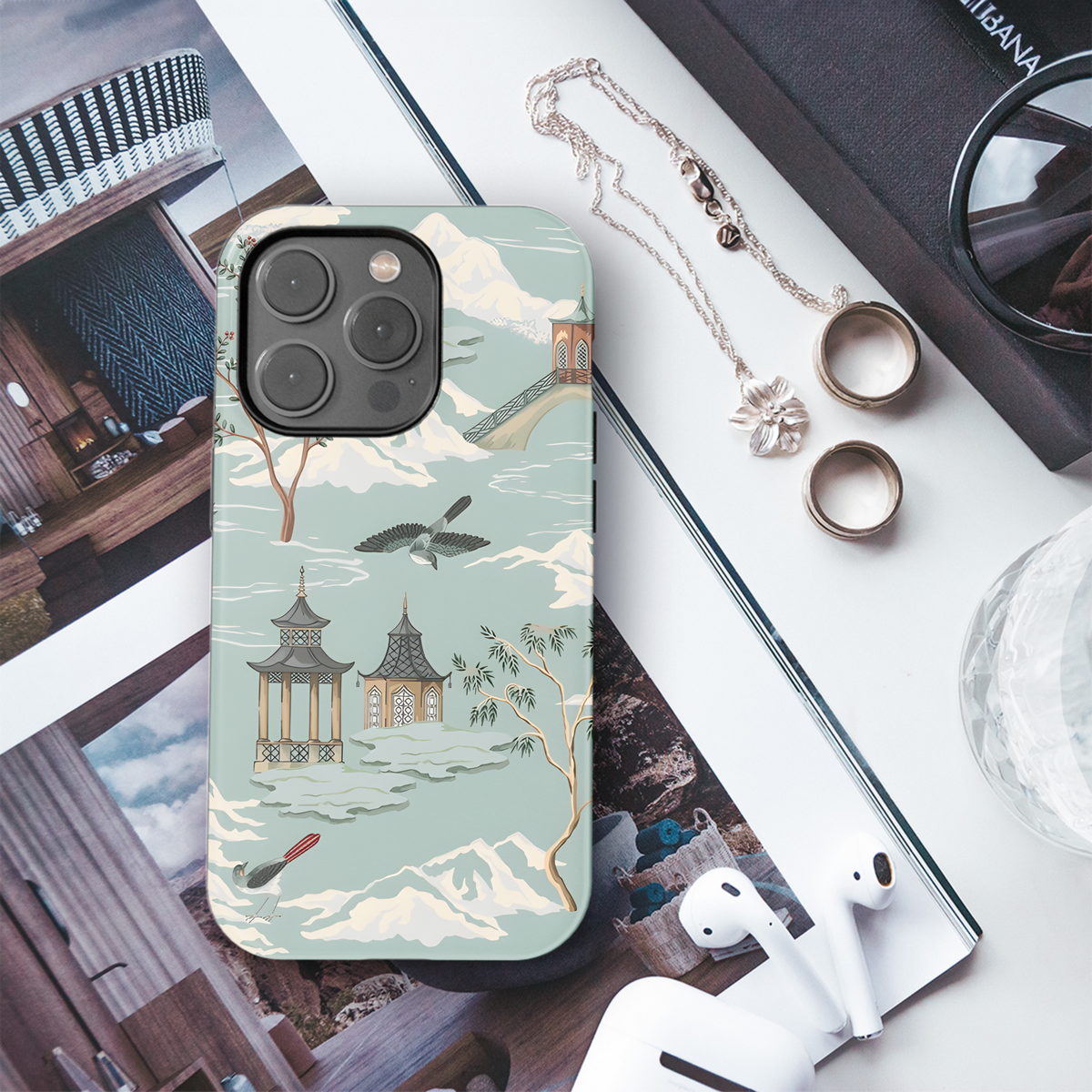 Chinese Pagoda Phone Case iPhone Samsung Cover Pixel 2613 - Image 3