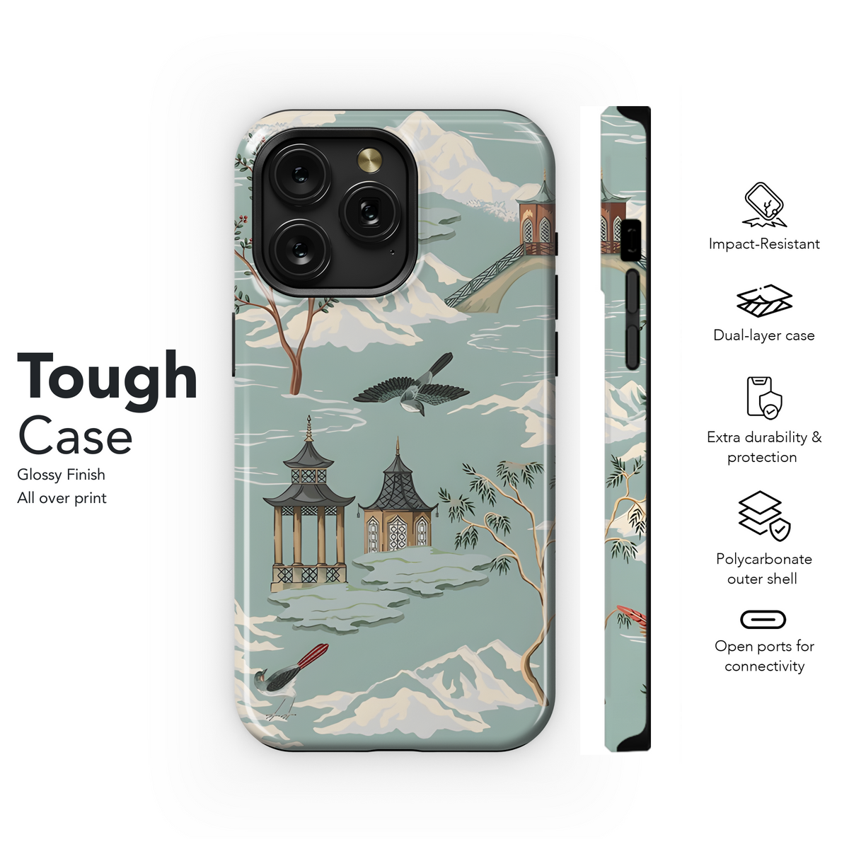 Chinese Pagoda Phone Case iPhone Samsung Cover Pixel 2613 - Image 6