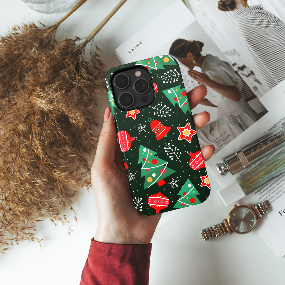 Christmas Pattern Phone Case iPhone Samsung Cover Pixel 2160 - Image 4