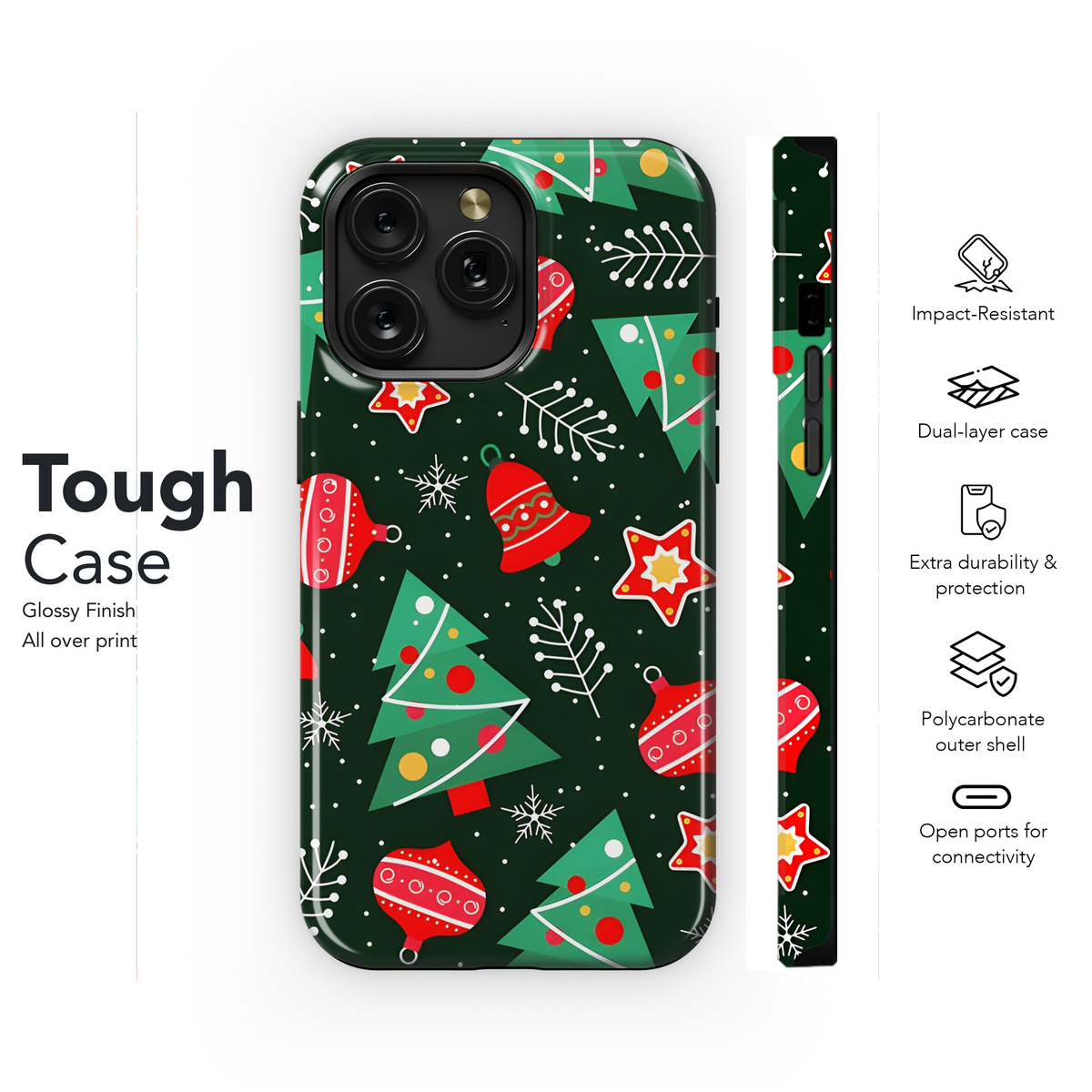 Christmas Pattern Phone Case iPhone Samsung Cover Pixel 2160 - Image 6