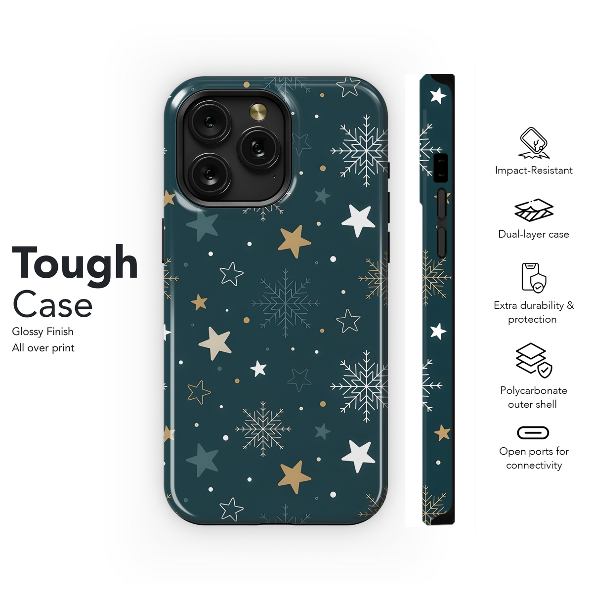 Christmas Snowflake Phone Case iPhone Samsung Cover Pixel 2567 - Image 6