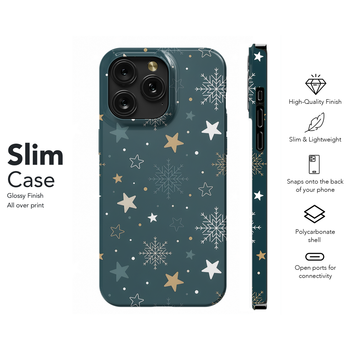 Christmas Snowflake Phone Case iPhone Samsung Cover Pixel 2567 - Image 7