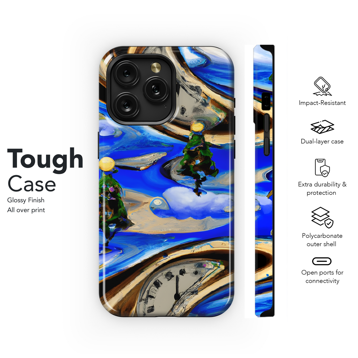 Christmas Surrealism Phone Case iPhone Samsung Cover Pixel 3378 - Image 6