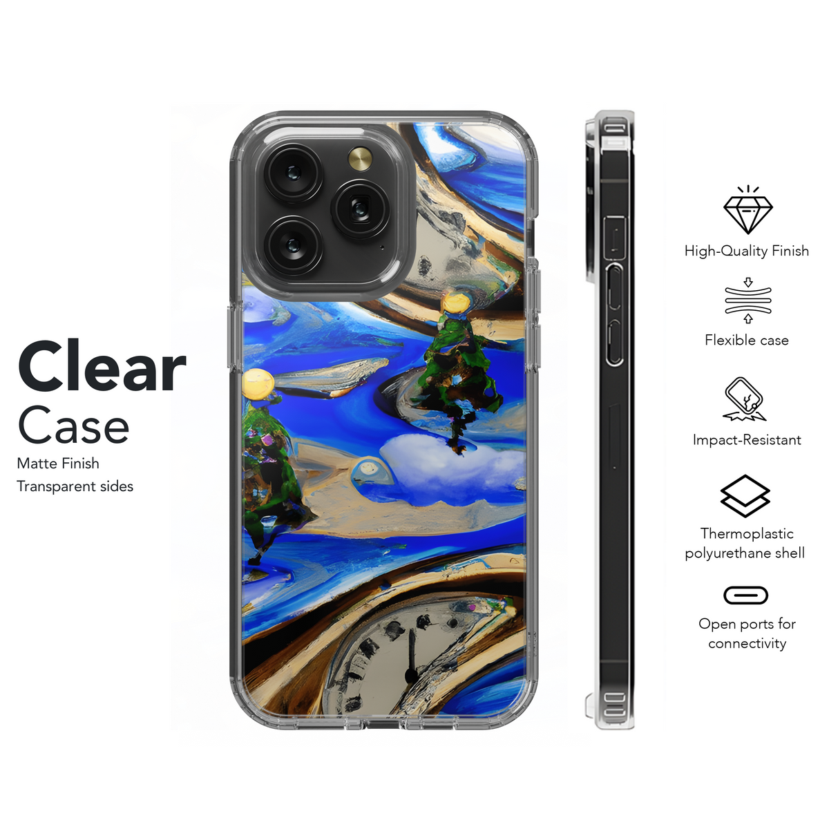 Christmas Surrealism Phone Case iPhone Samsung Cover Pixel 3378 - Image 8