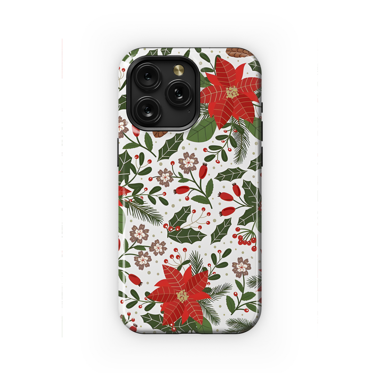 Christmas Vintage Pattern Ornaments Phone Case iPhone Samsung Cover Pixel 2317 - Image 1