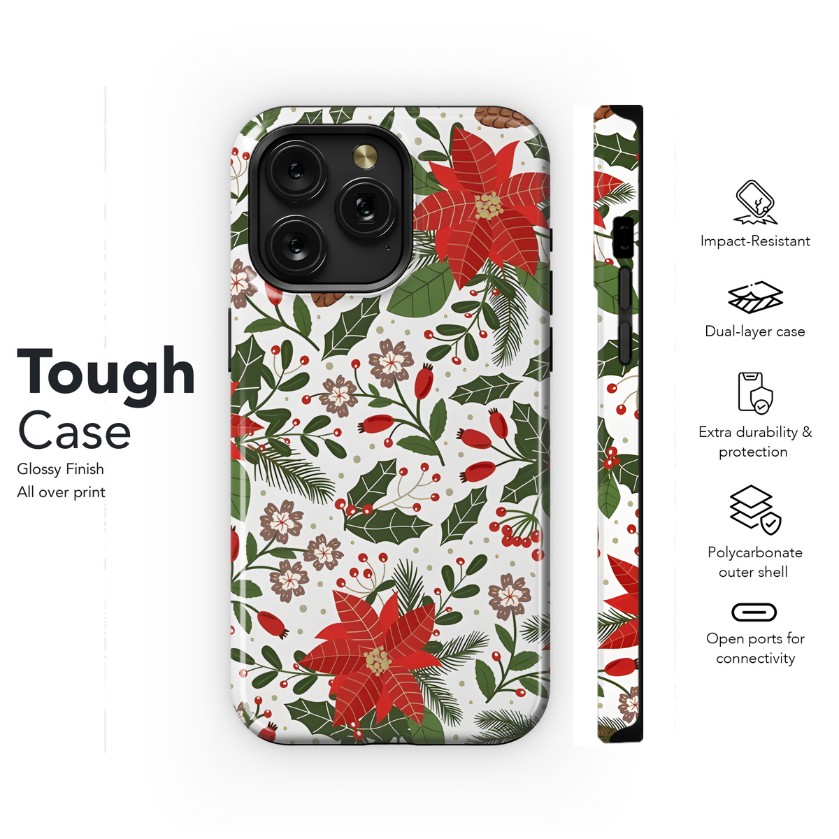 Christmas Vintage Pattern Ornaments Phone Case iPhone Samsung Cover Pixel 2317 - Image 6