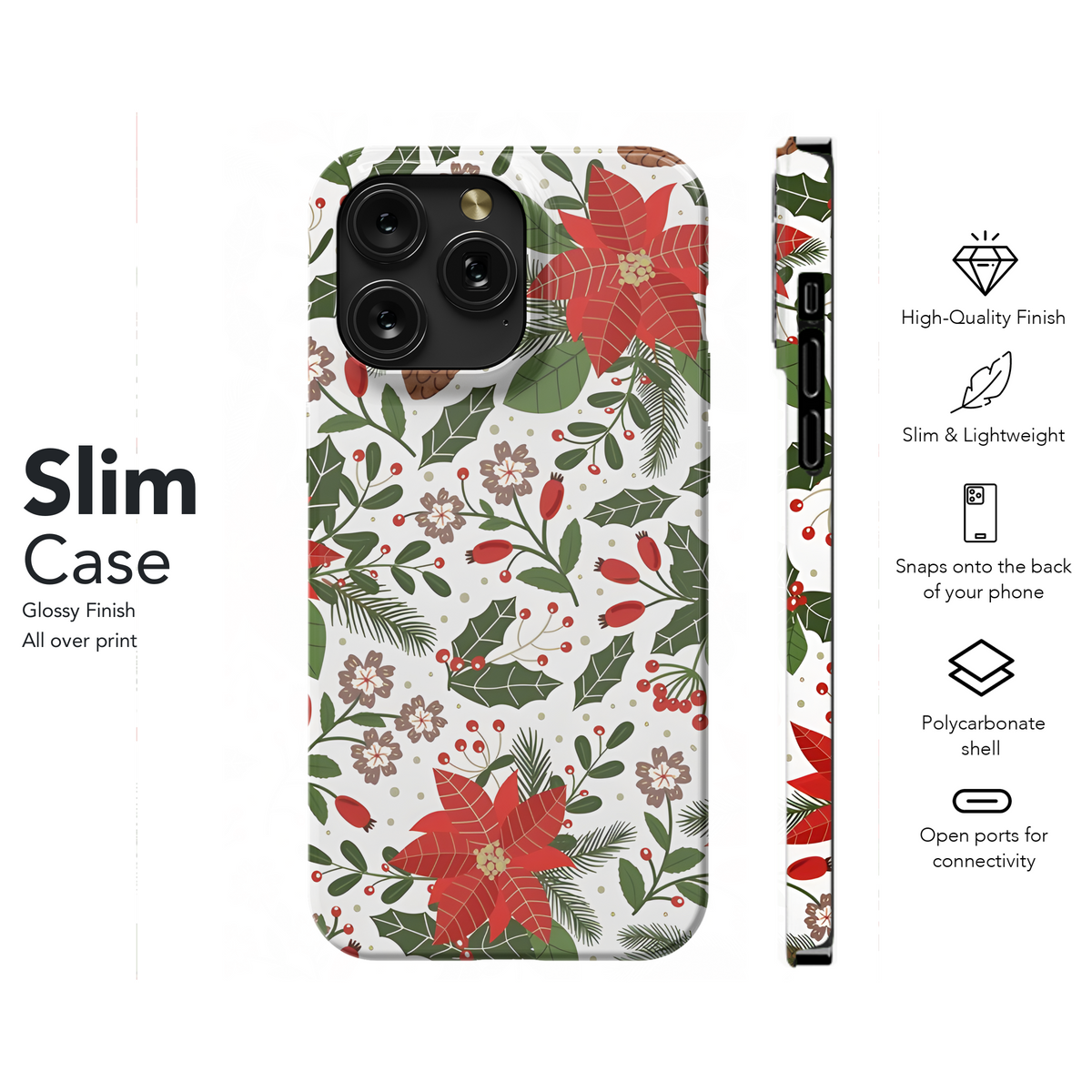 Christmas Vintage Pattern Ornaments Phone Case iPhone Samsung Cover Pixel 2317 - Image 7