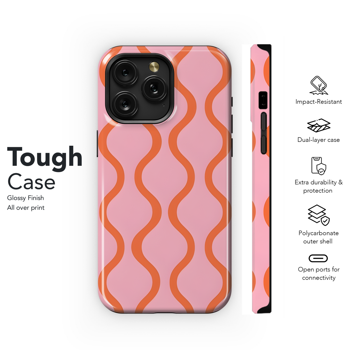 Circus Pattern Wavy Phone Case iPhone Samsung Cover Pixel 2375 - Image 6