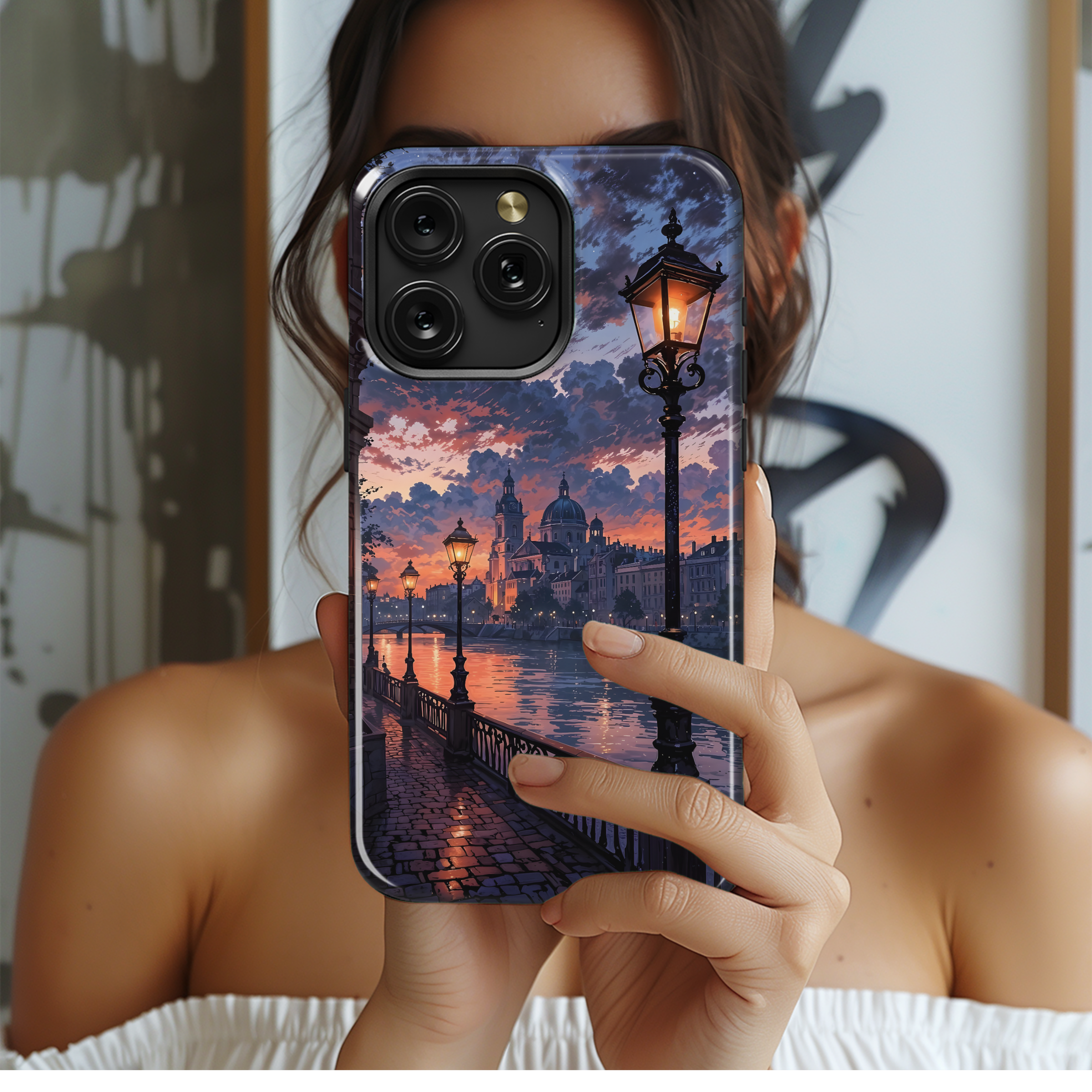 Cityscape Sunset Dreams Phone Case iPhone Samsung Cover Pixel 4520 - Image 2