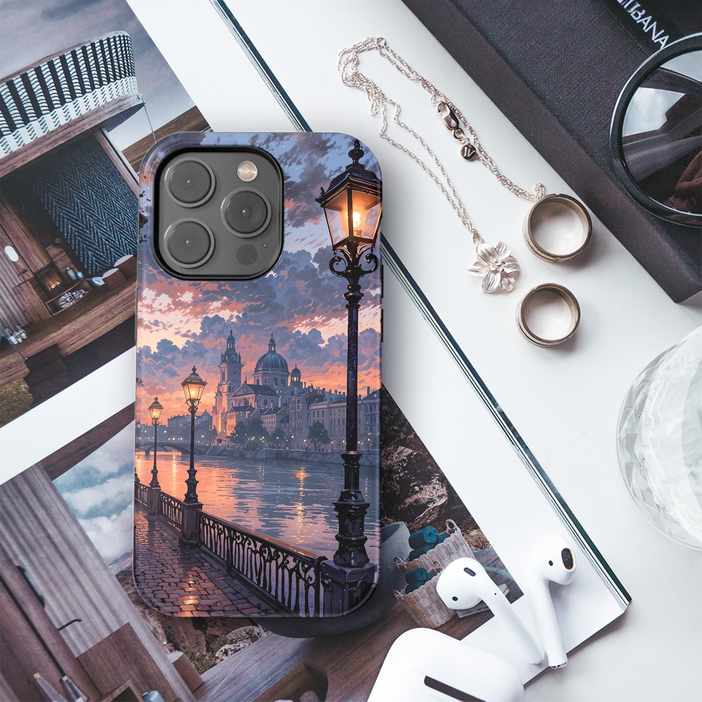 Cityscape Sunset Dreams Phone Case iPhone Samsung Cover Pixel 4520 - Image 3