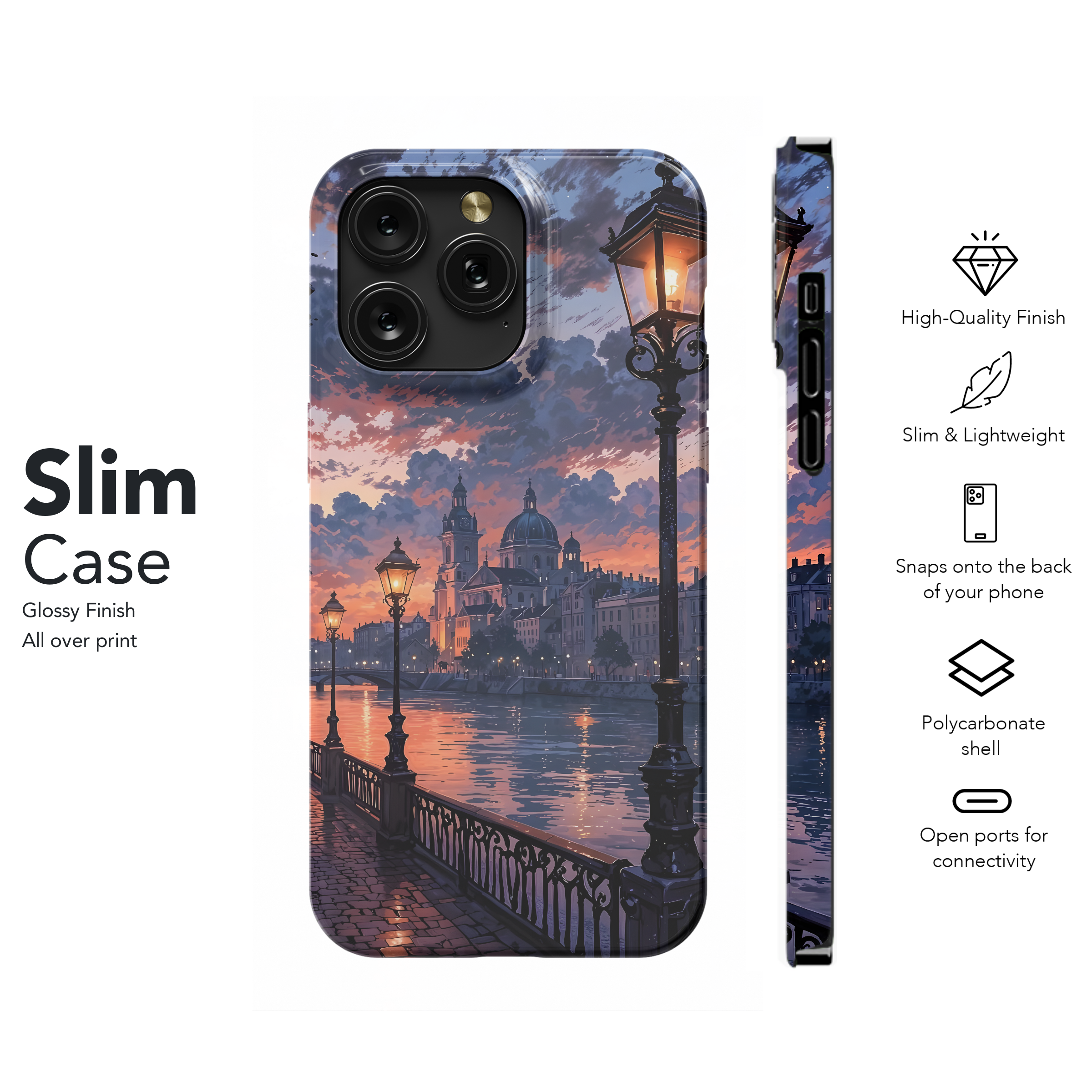 Cityscape Sunset Dreams Phone Case iPhone Samsung Cover Pixel 4520 - Image 7