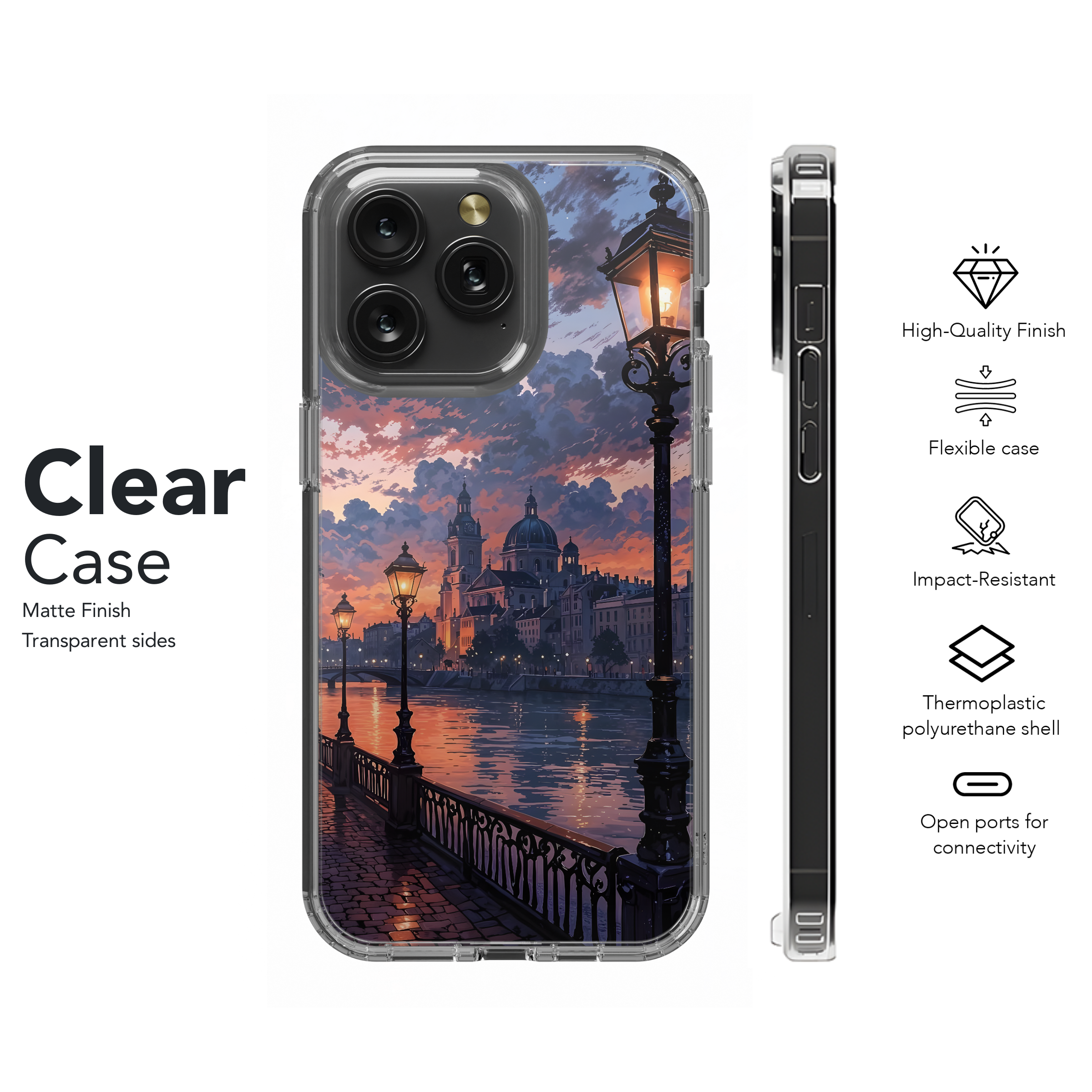 Cityscape Sunset Dreams Phone Case iPhone Samsung Cover Pixel 4520 - Image 8