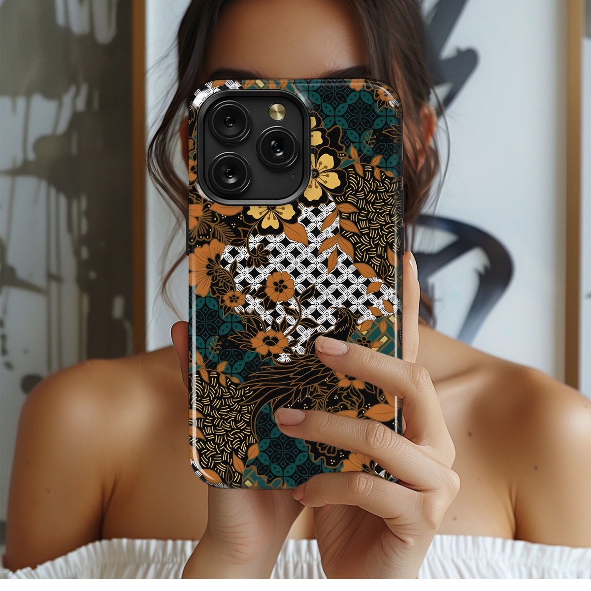 Classic Batik Phone Case iPhone Samsung Cover Pixel 3840 - Image 2