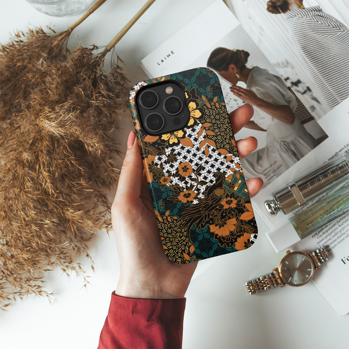 Classic Batik Phone Case iPhone Samsung Cover Pixel 3840 - Image 4