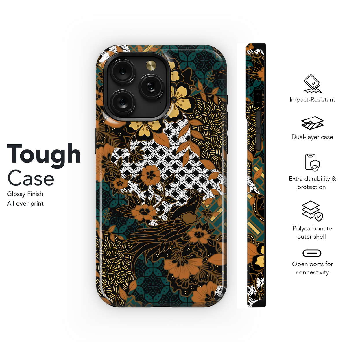 Classic Batik Phone Case iPhone Samsung Cover Pixel 3840 - Image 6