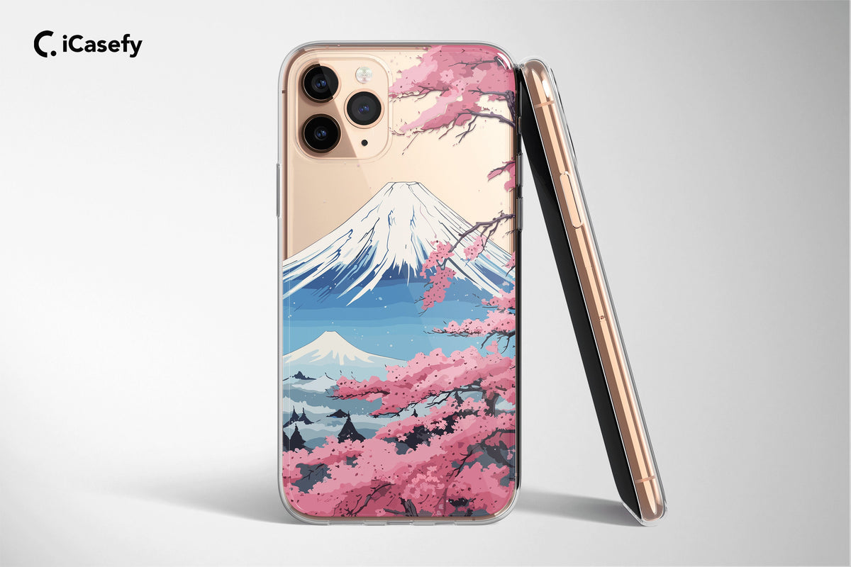 Clear Anime Lofi Phone Case Abstact Mountain Cover - Image 5