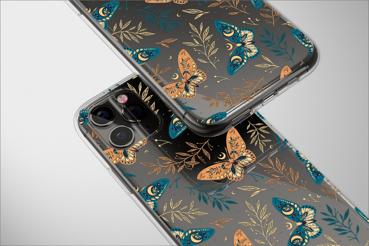 Clear Celestial Moth Mystical Butterfly Phone Case iPhone Samsung Cover Pixel 2772 - Image 5