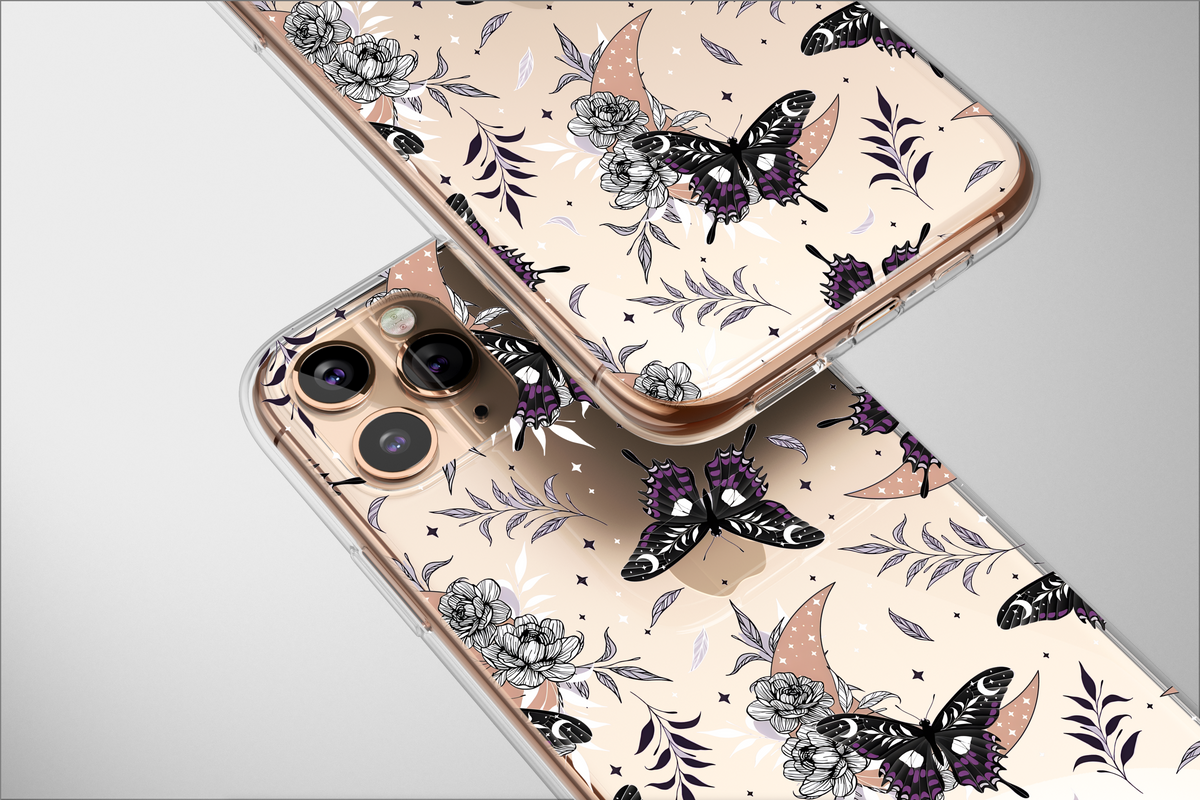 Clear Celestial Moth Mystical Butterfly Phone Case iPhone Samsung Cover Pixel 2774 - Image 4