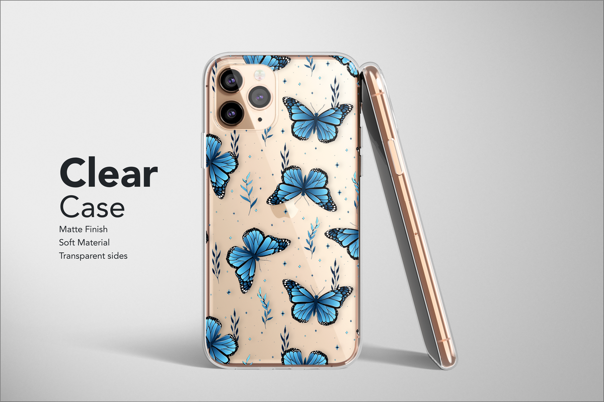 Clear Celestial Moth Mystical Butterfly Phone Case iPhone Samsung Cover Pixel 2775 - Image 1