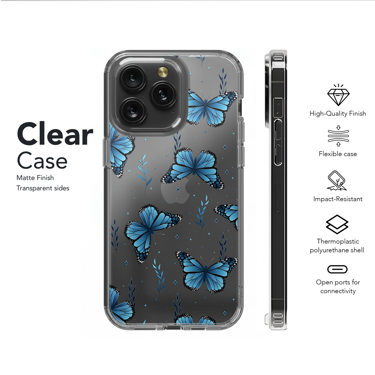 Clear Celestial Moth Mystical Butterfly Phone Case iPhone Samsung Cover Pixel 2775 - Image 6