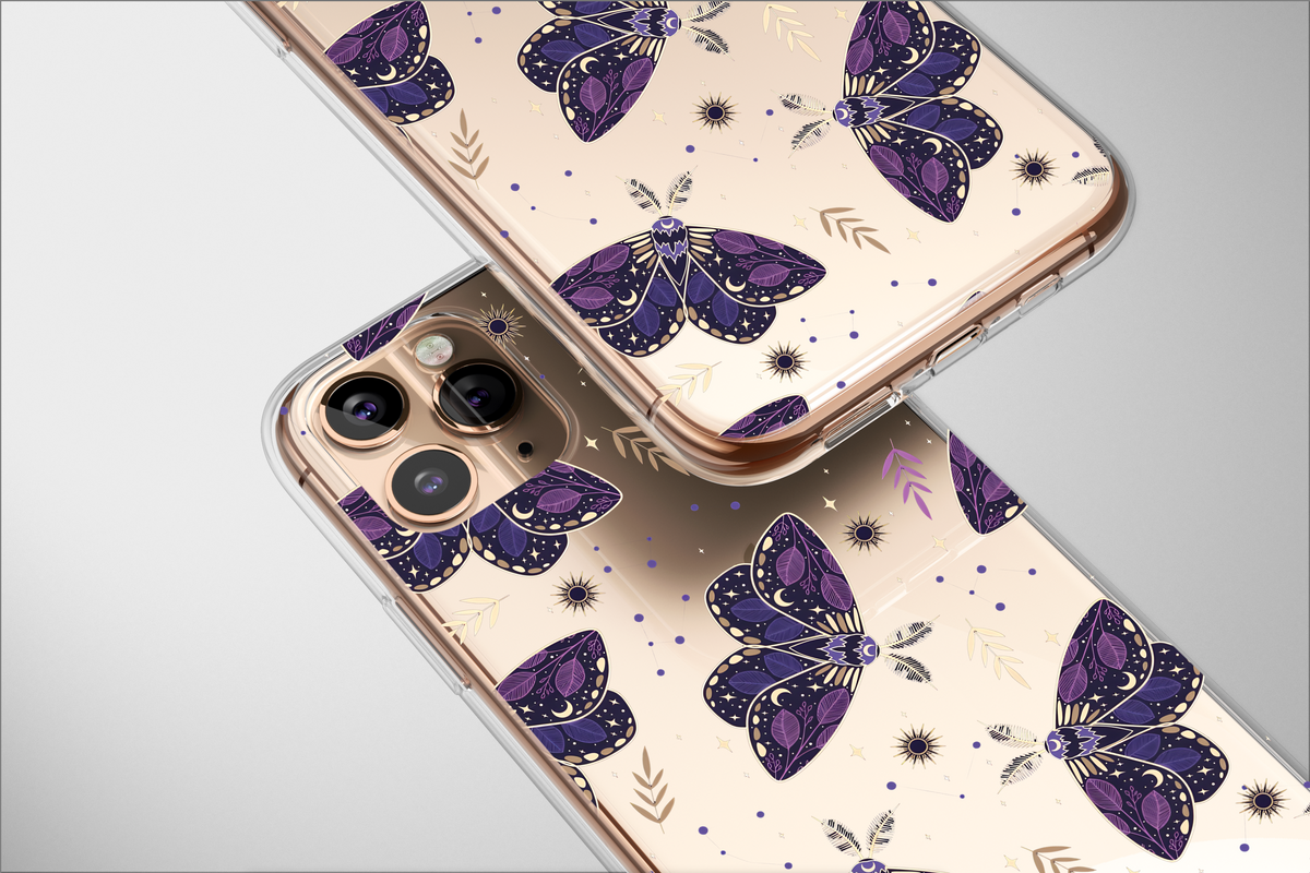 Clear Celestial Moth Mystical Butterfly Phone Case iPhone Samsung Cover Pixel 2776 - Image 4