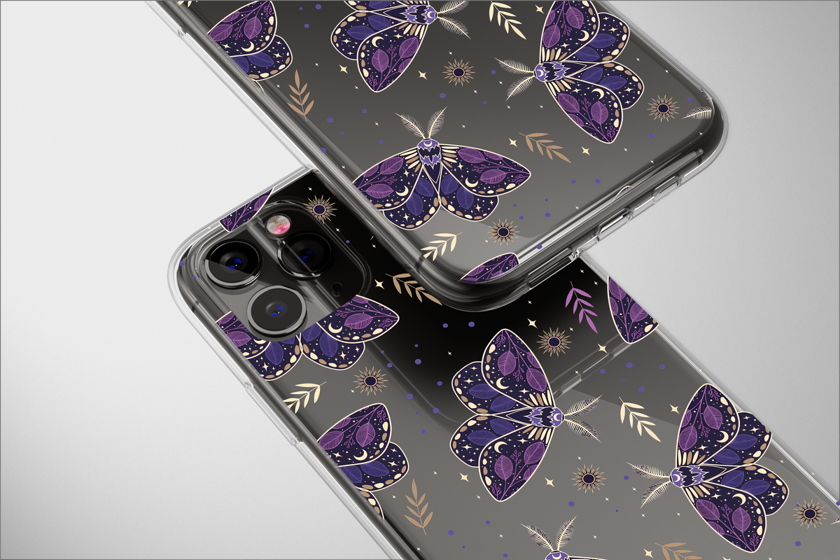 Clear Celestial Moth Mystical Butterfly Phone Case iPhone Samsung Cover Pixel 2776 - Image 5