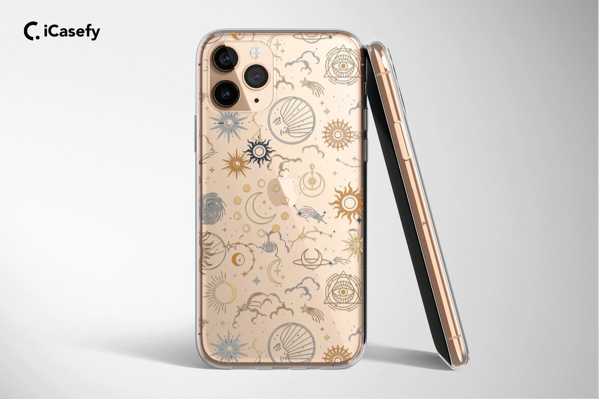 Clear Celestial Phone Case Star Moon Cover - Image 3