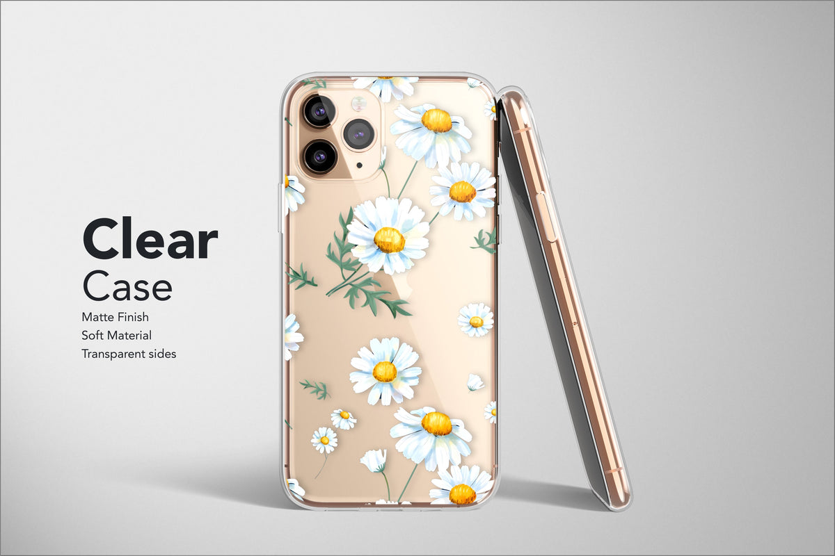 Clear Flower Phone Case Wildflower Watercolor Cover - Image 2