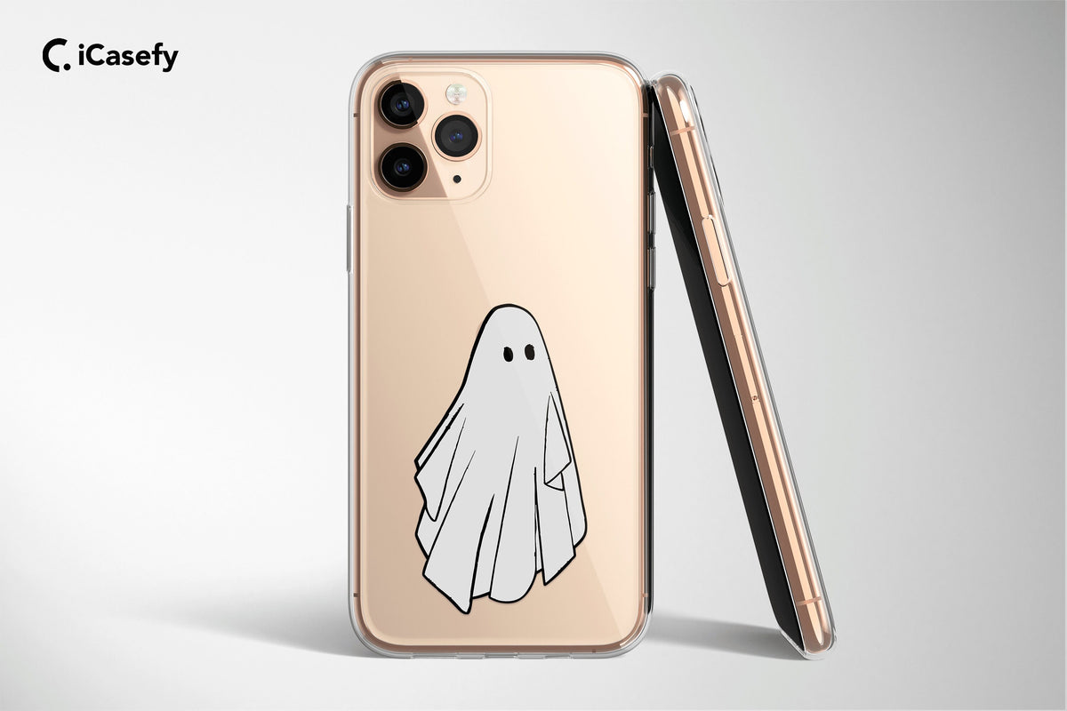 Clear Ghost iPhone Case for iPhone and Samsung - Spooky Minimalist Cover - Image 5