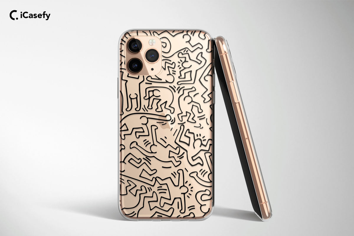 Clear Keith Haring Art Phone Case Cover - Image 4